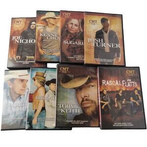 Lot of 8 CMT Country Music DVDs Joe Nichols Kenny Chesney Sugarland. Toby Keith